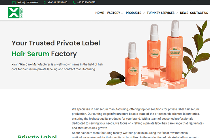 hair serum manufacturer